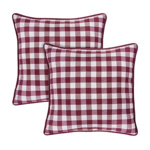 Achim Home Furnishings Buffalo Check Cotton Throw Pillow Covers, 2-Pack 18" x